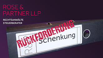 Rückforderung Schenkung