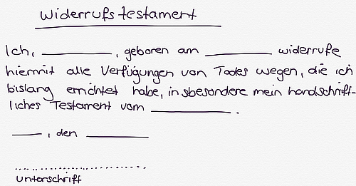 Widerruf Testament - So Widerrufen Sie Den Letzten Willen