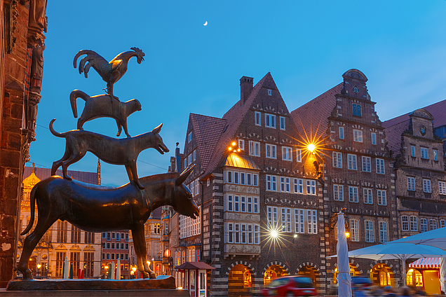 Die Stadtmusikanten in Bremen, wo der Senat sich für eine höhere Erbschaftsteuer einsetzt.